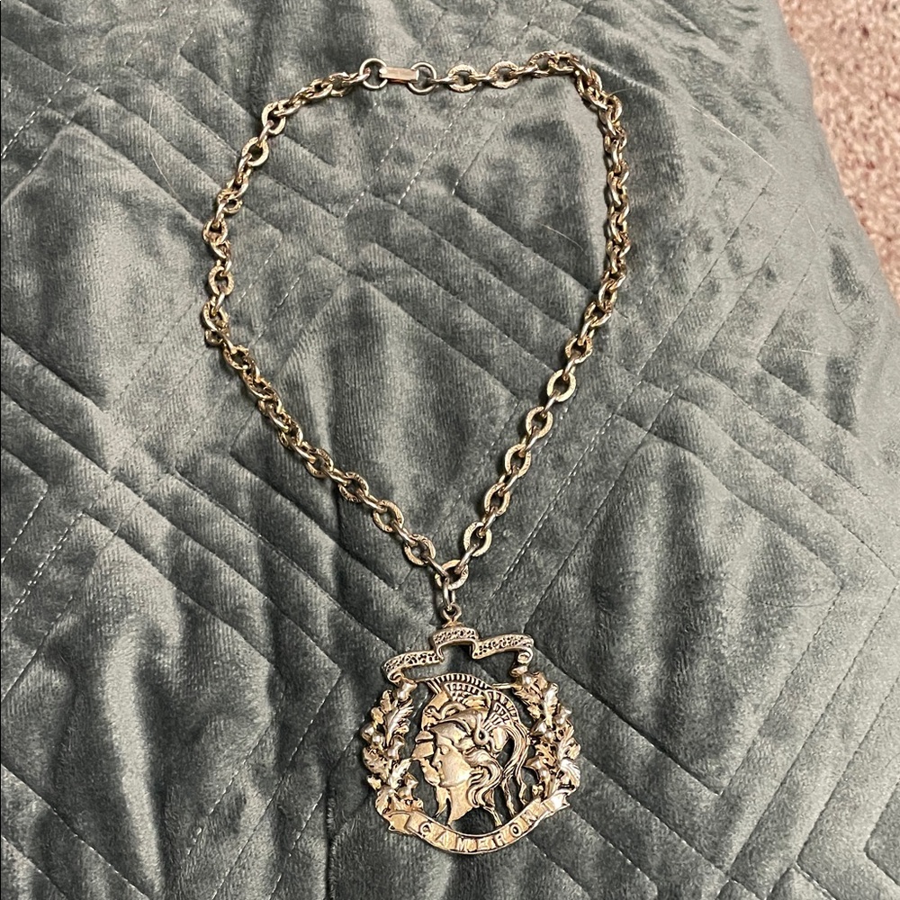 Vintage Gold Chain Medallion Necklace